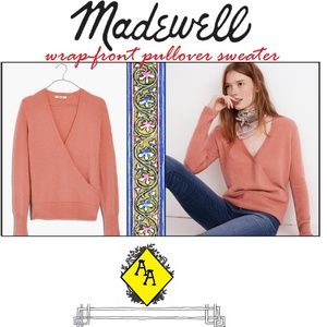 NWT Madewell wrap-front pullover sweater, Medium